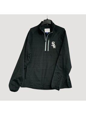 Chicago White Sox Black Men's Size L  1/4 Zip Pullover  P0487
